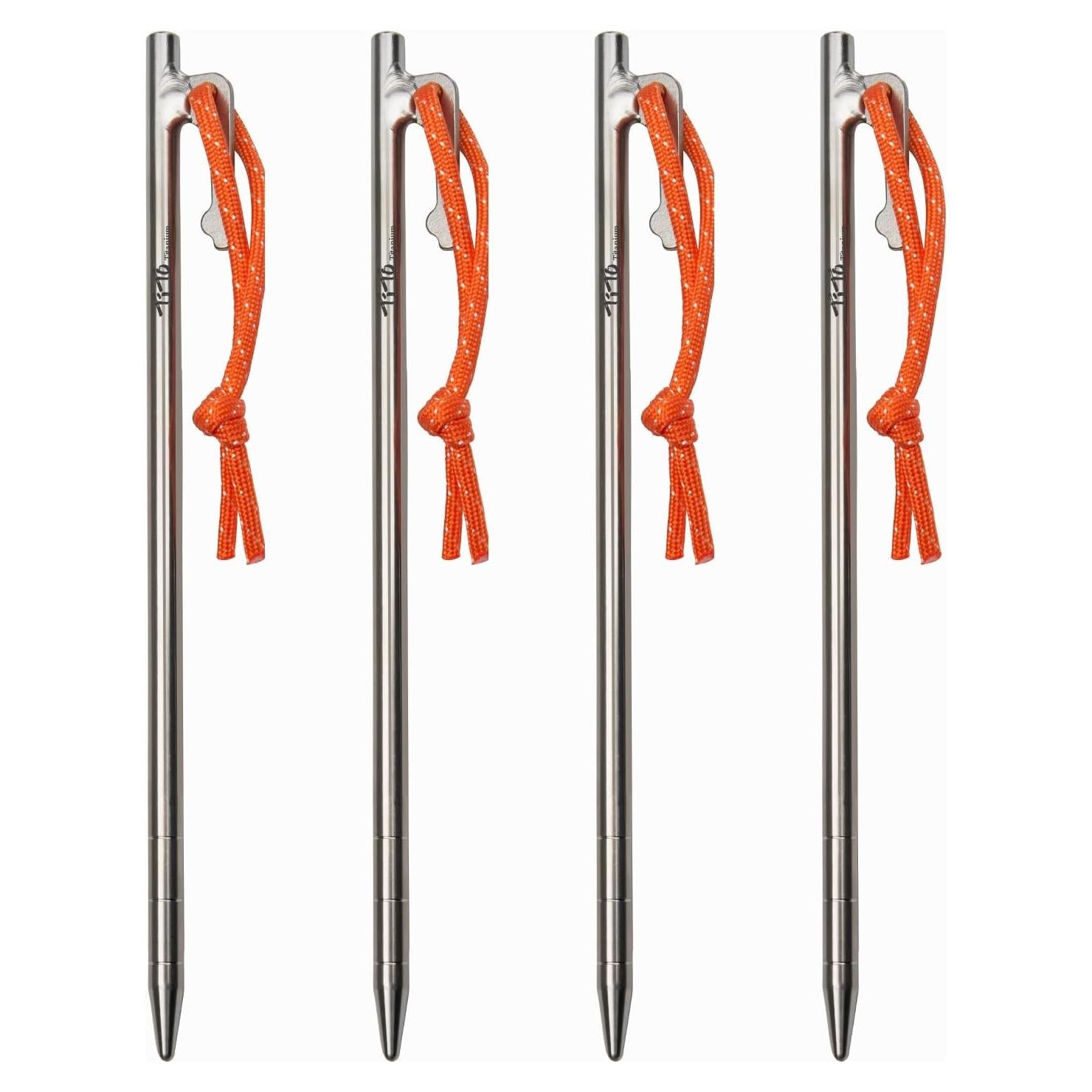 Clavos de Titanio TiTo para Tienda de Camping 7x200mm - 4pcs