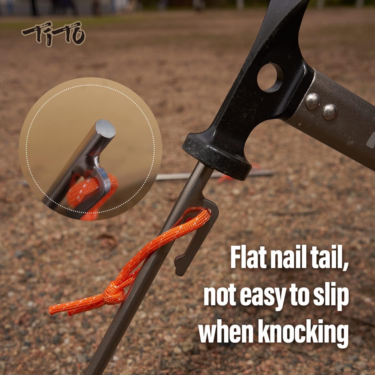 Clavos de Titanio TiTo para Tienda de Camping 7x200mm - 4pcs