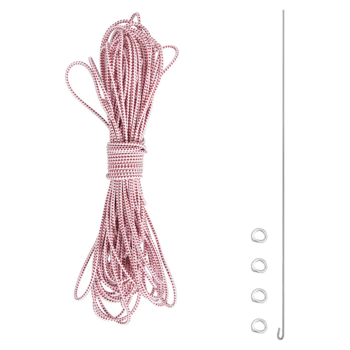 Cordón Elástico Bungee BRILLIANCE4U 60 pies (18.3 m) con Accesorios