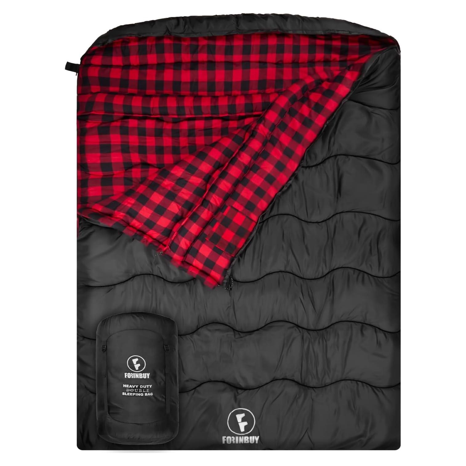 Saco de dormir doble Forinbuy 0°C Queen XXL impermeable