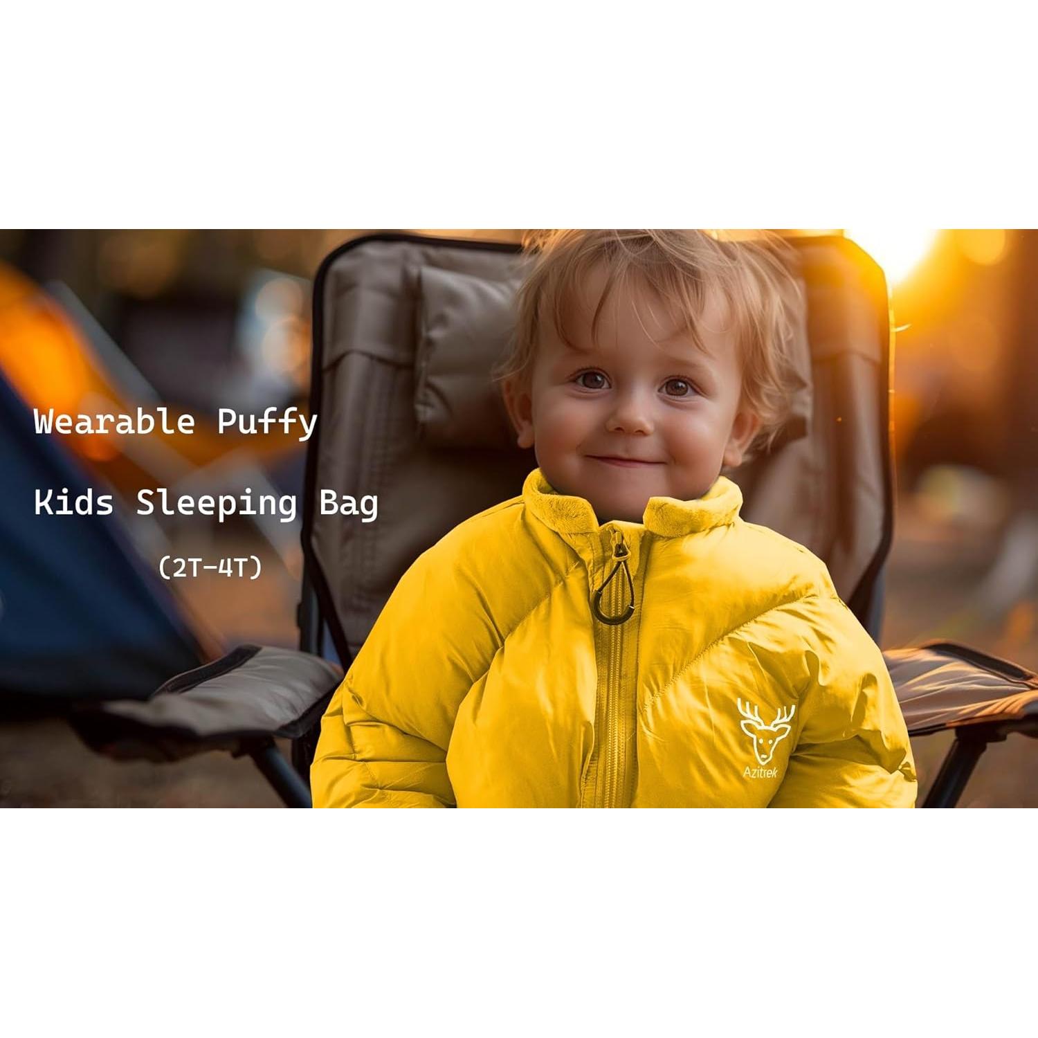 Saco de Dormir Infantil AZITREK T40 Acolchado 2-4 Años