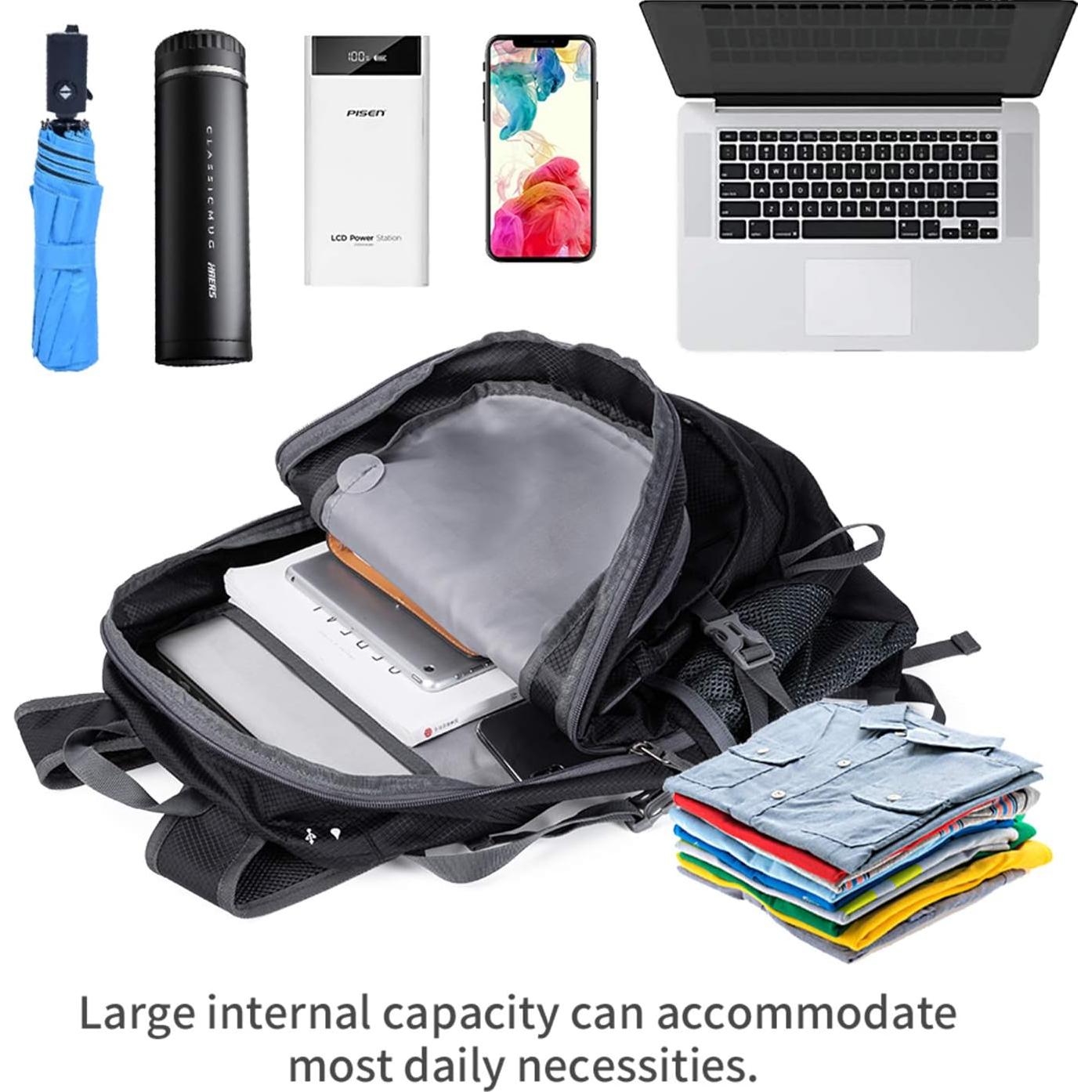 Mochila de Senderismo NODLAND 40L Plegable Resistente al Agua