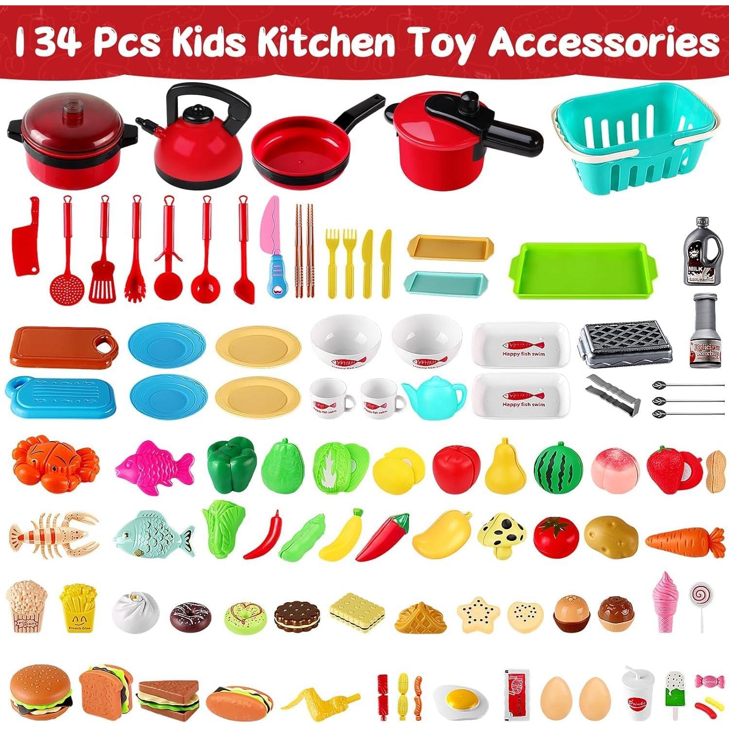 Juego de Cocina de Juguete 134 Piezas FunMission para Niños