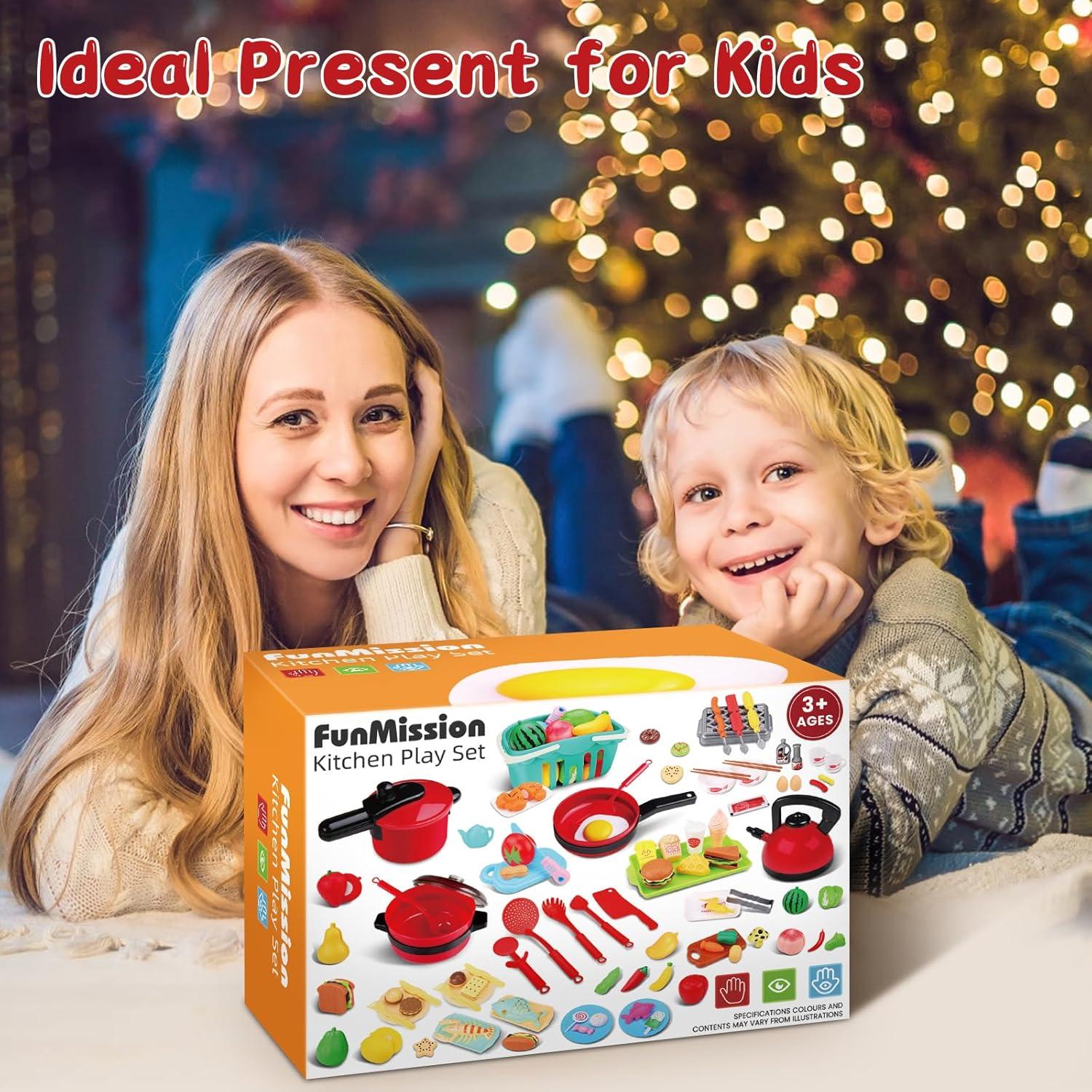 Juego de Cocina de Juguete 134 Piezas FunMission para Niños