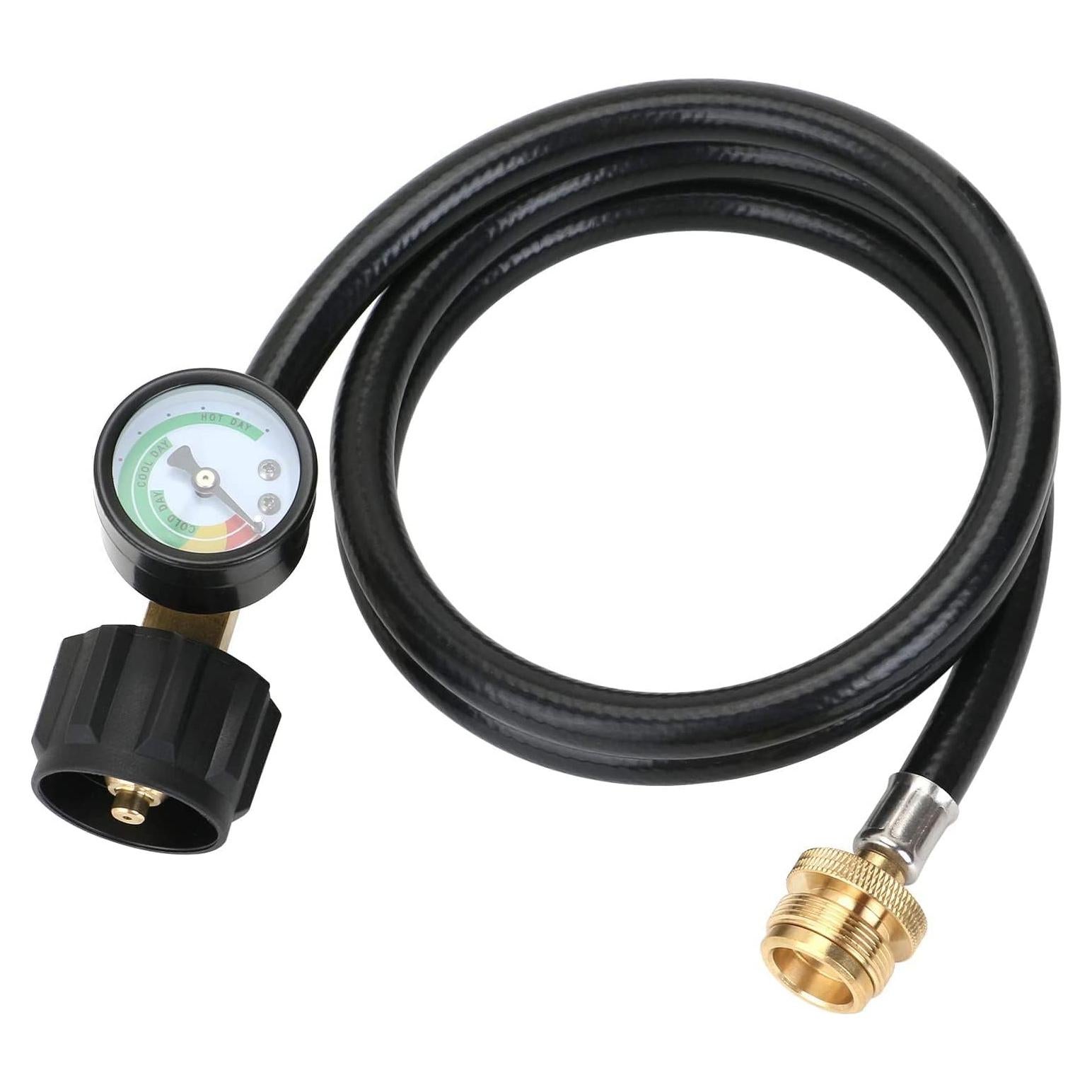 Adaptador de Manguera de Propano ATKKE 4FT con Medidor