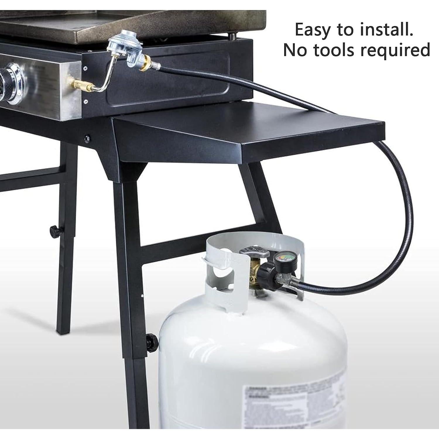 Adaptador de Manguera de Propano ATKKE 4FT con Medidor