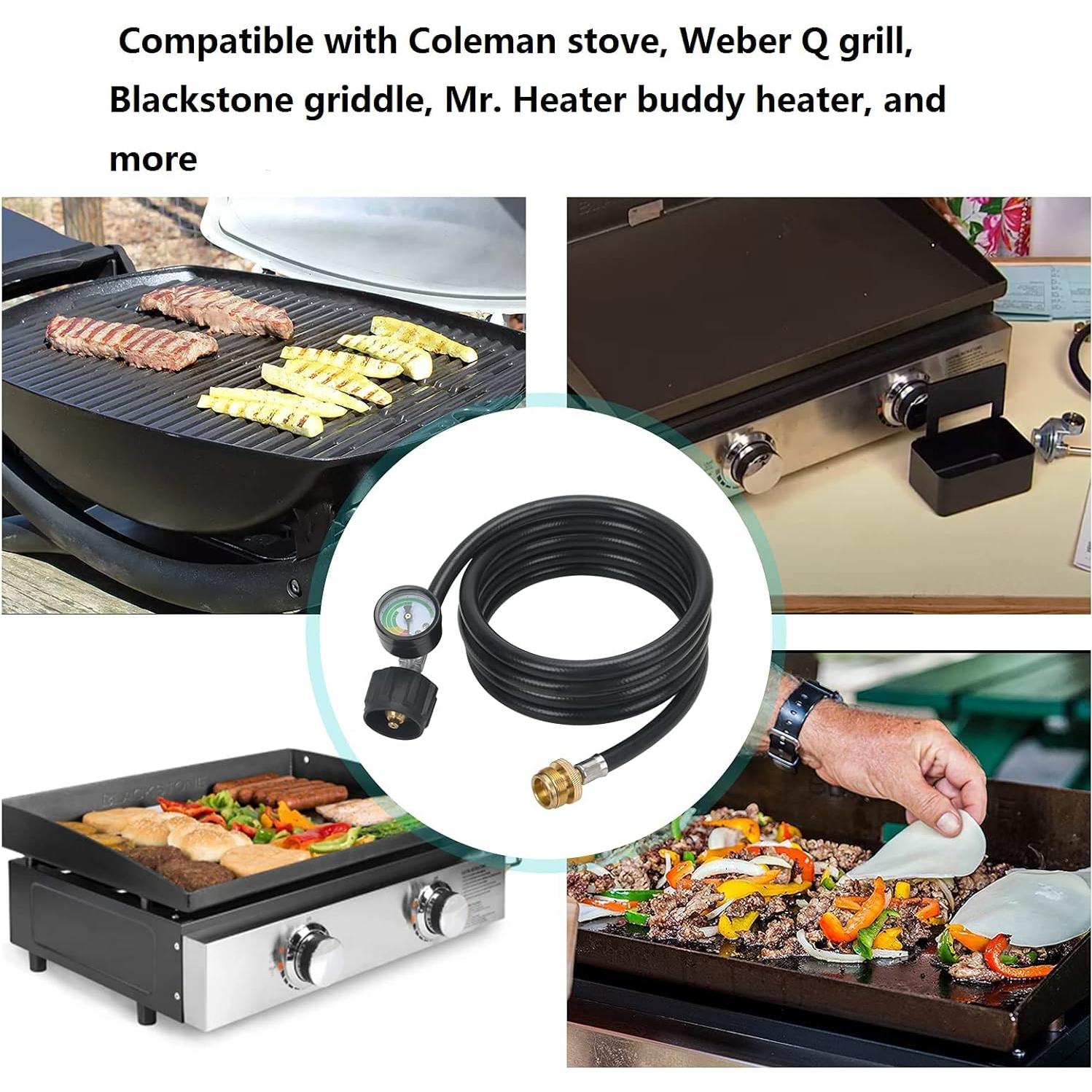 Adaptador de Manguera de Propano ATKKE 4FT con Medidor