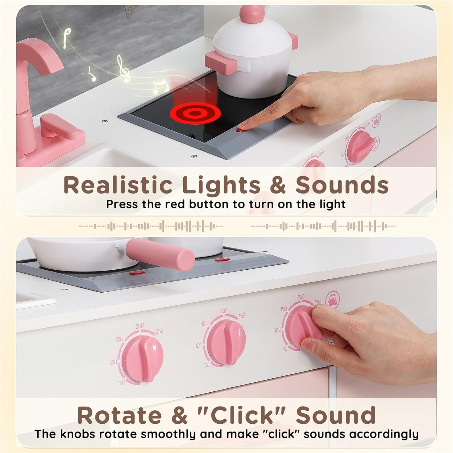 Cocina de Juguete SainSmart Jr. Madera con Luces y Sonidos