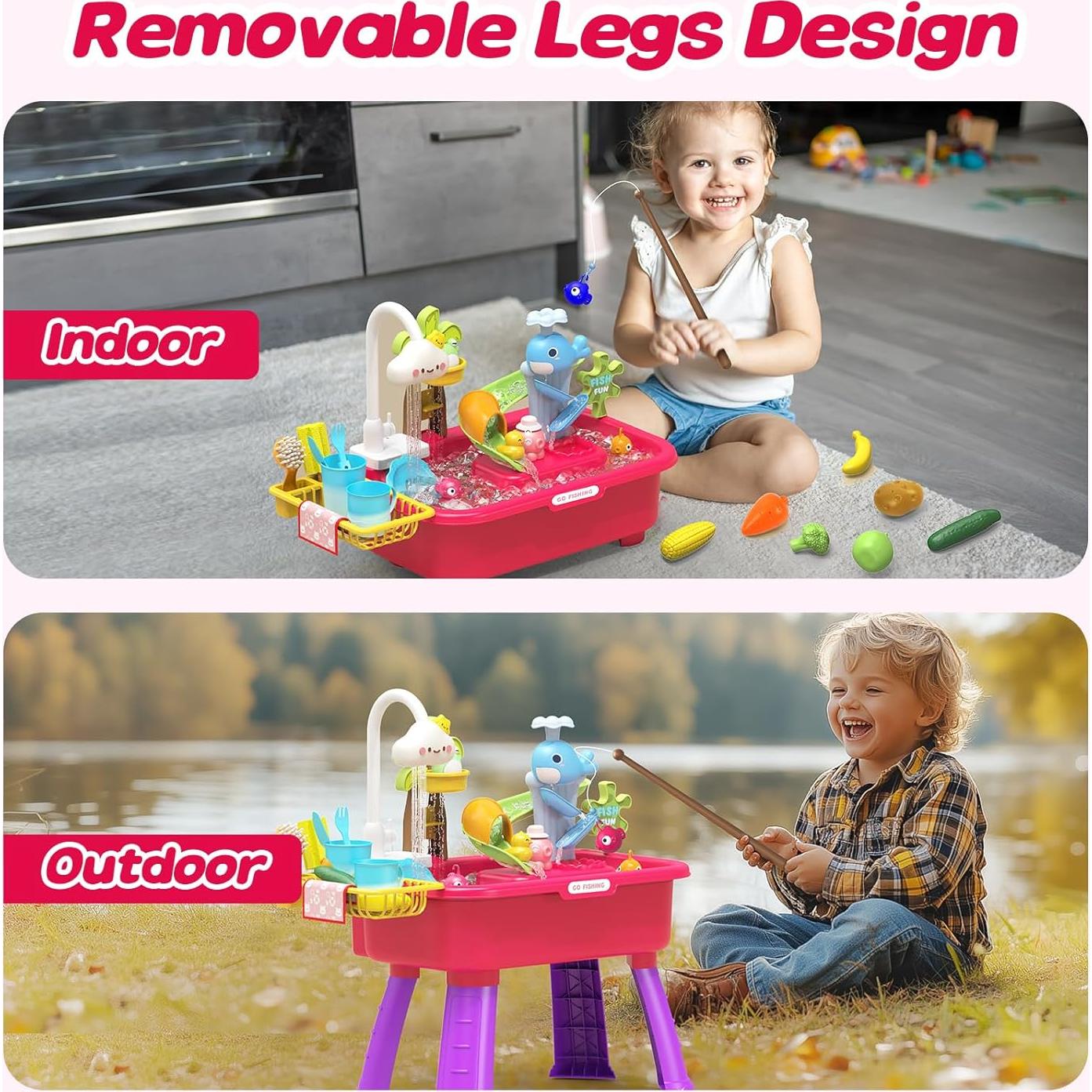 Mesa de Agua Eléctrica 4 en 1 Flybakiz para Niños