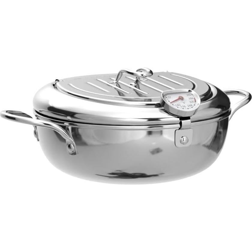 Olla de Freír Profunda KOMONG 2.2L Acero Inoxidable