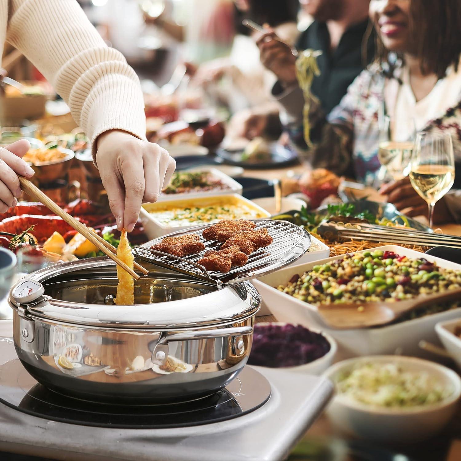 Olla de Freír Profunda KOMONG 2.2L Acero Inoxidable