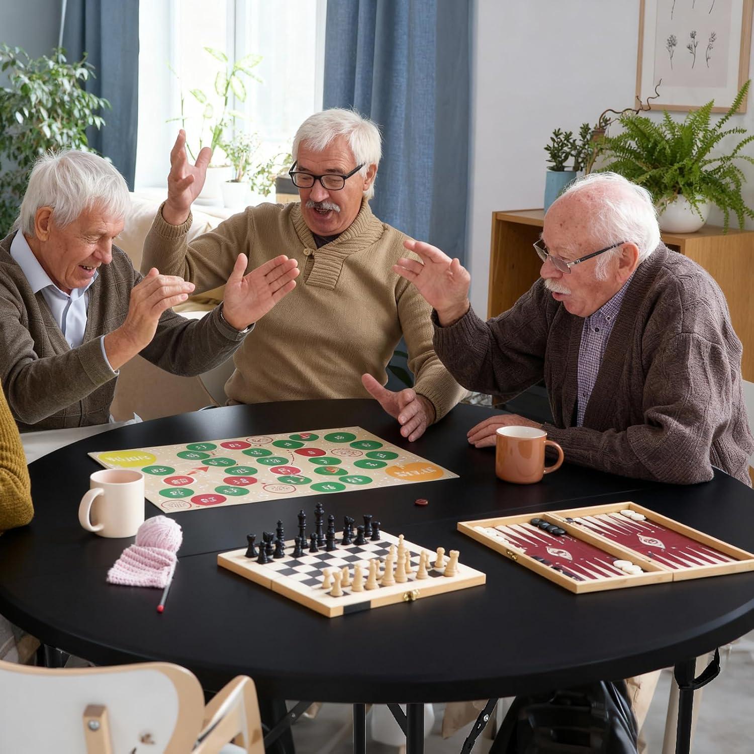 Mesa Redonda Plegable VINGLI 48" Negra para Eventos 408 kg