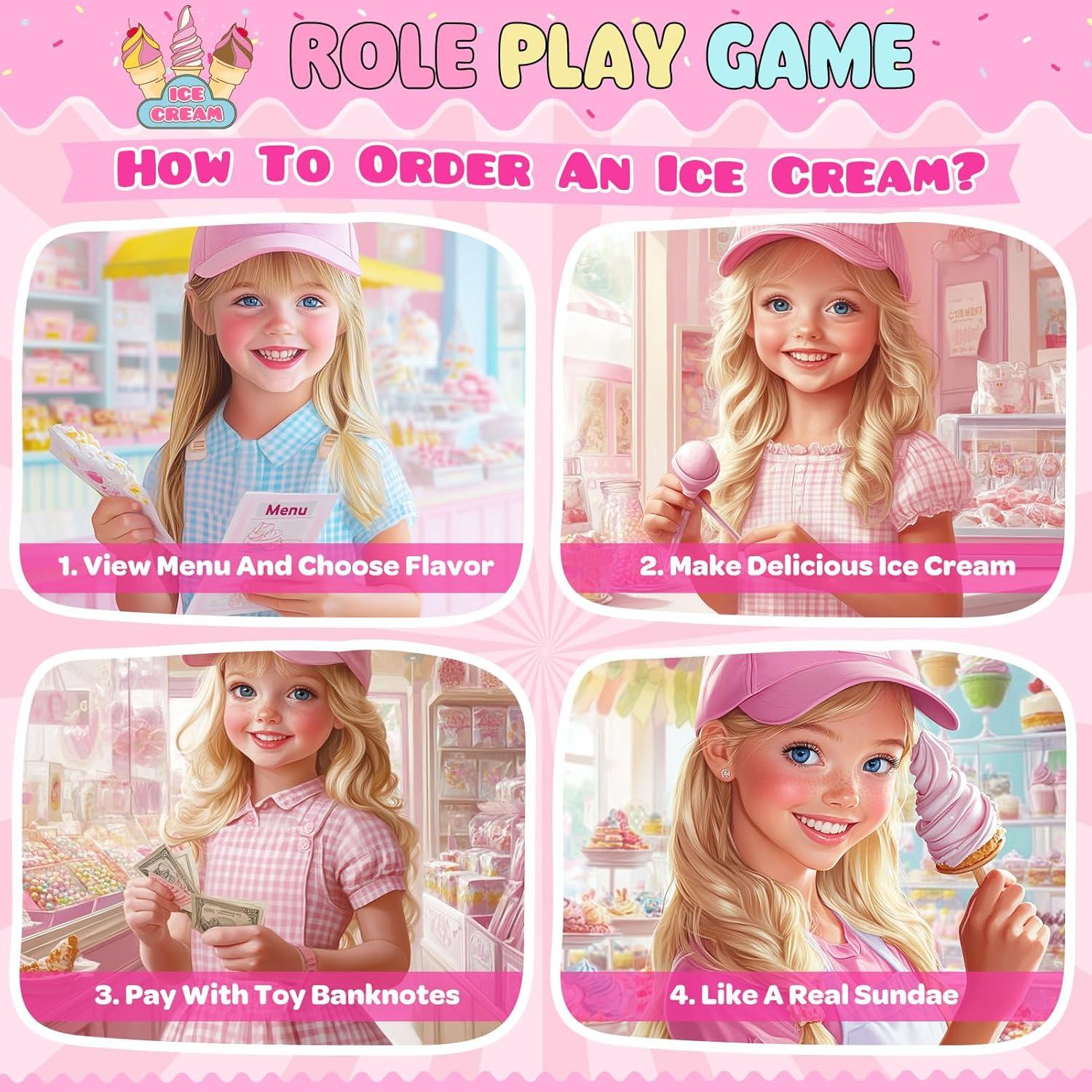 Set de Juego de Helado INNOCHEER para Niños 3-8 Años