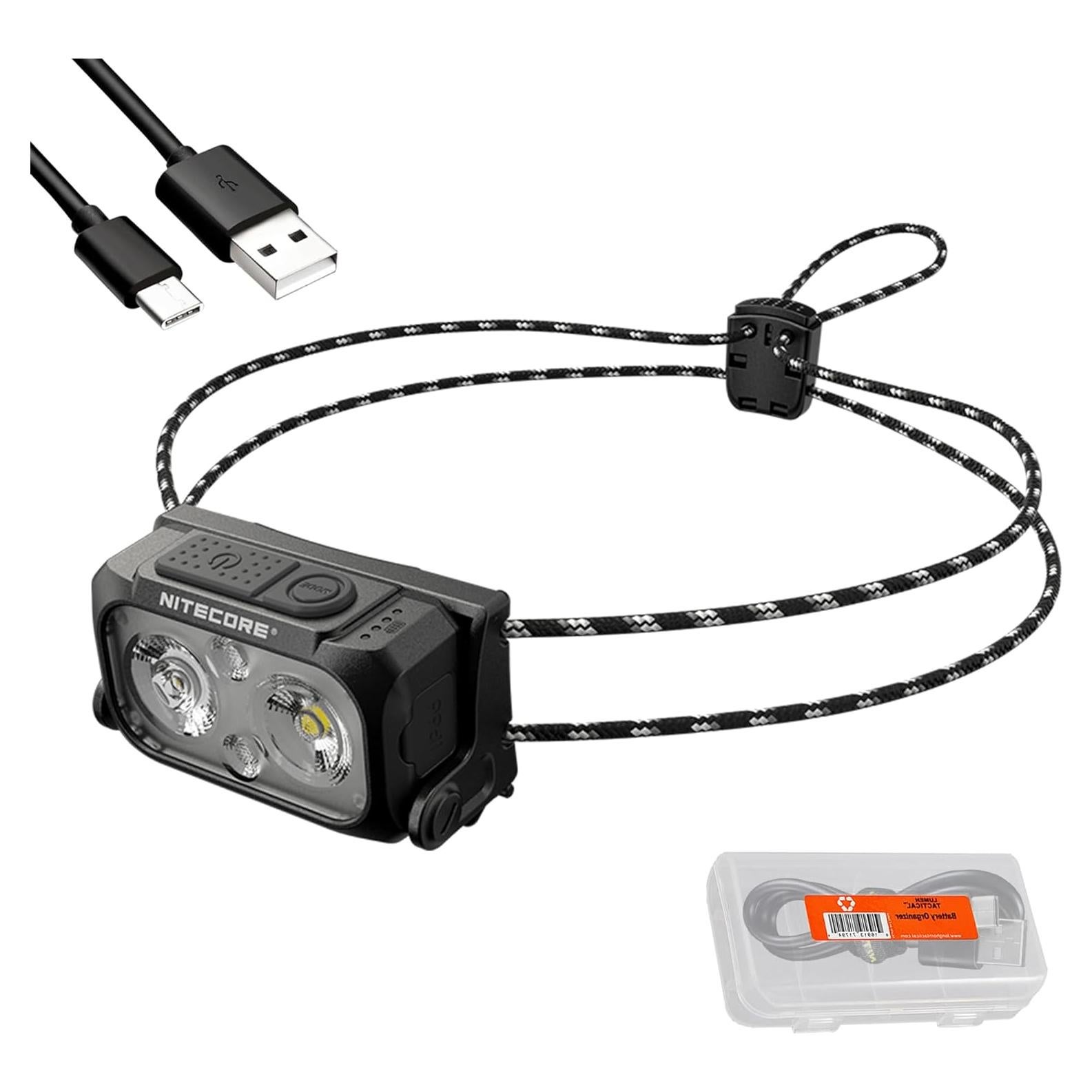 Linterna Frontal Nitecore NU25 UL 400 Lúmenes Recargable USB-C