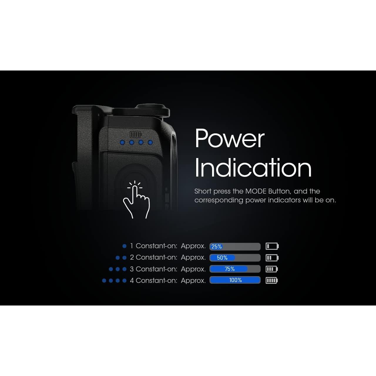 Linterna Frontal Nitecore NU25 UL 400 Lúmenes Recargable USB-C