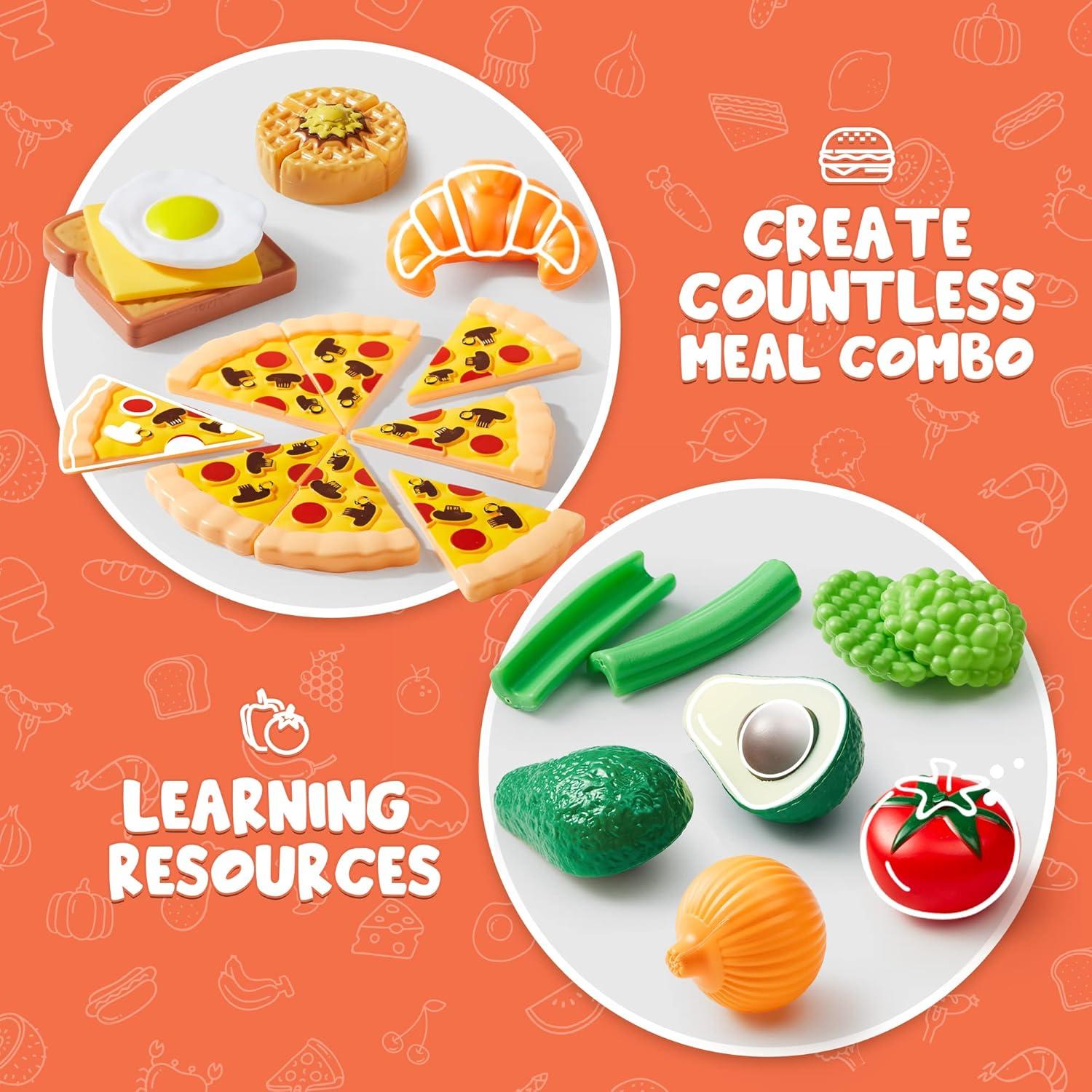 Juego de Comida 135 Piezas Joyin para Niños y Niñas