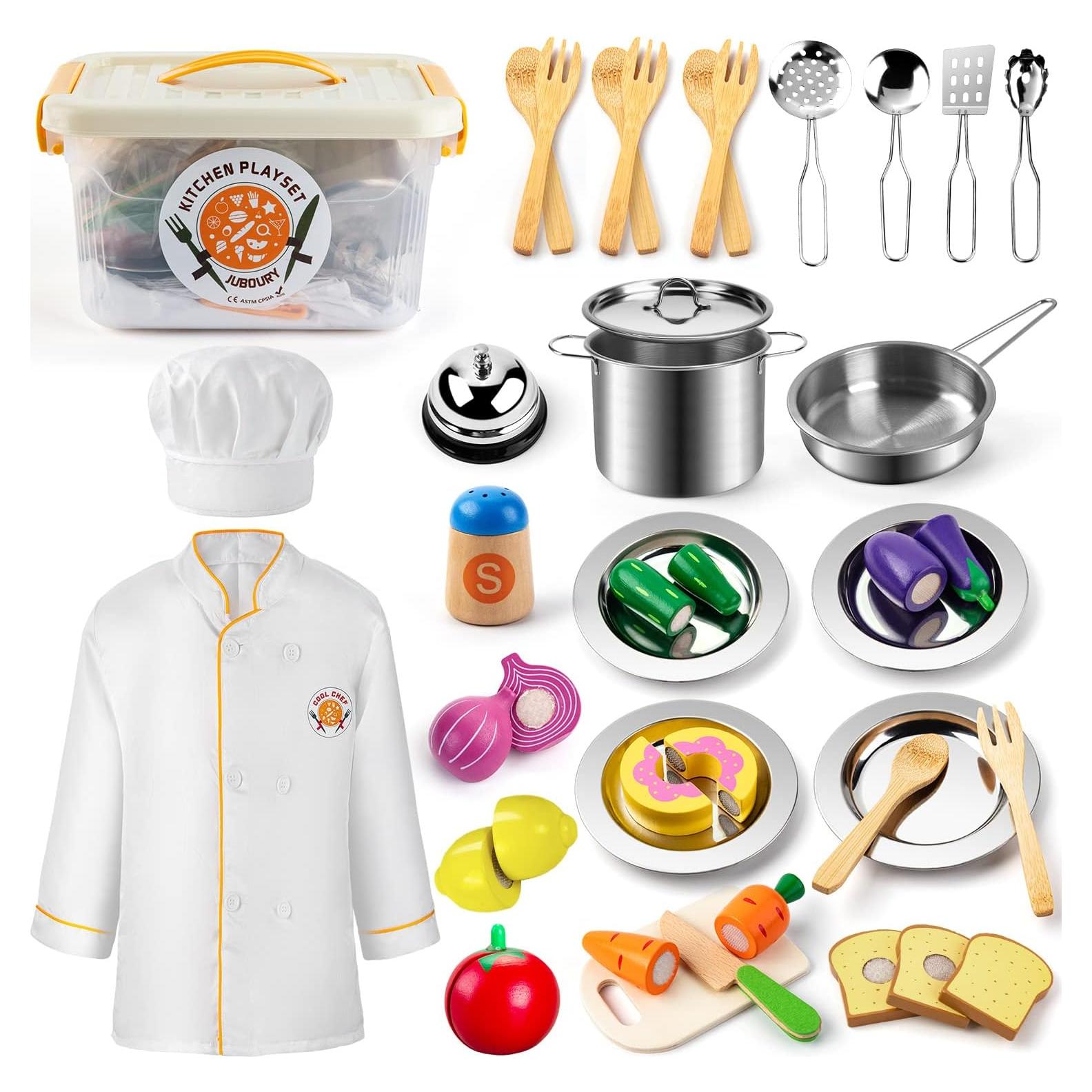 Juego de Cocina de Juguete Juboury - 33 Piezas para Niños