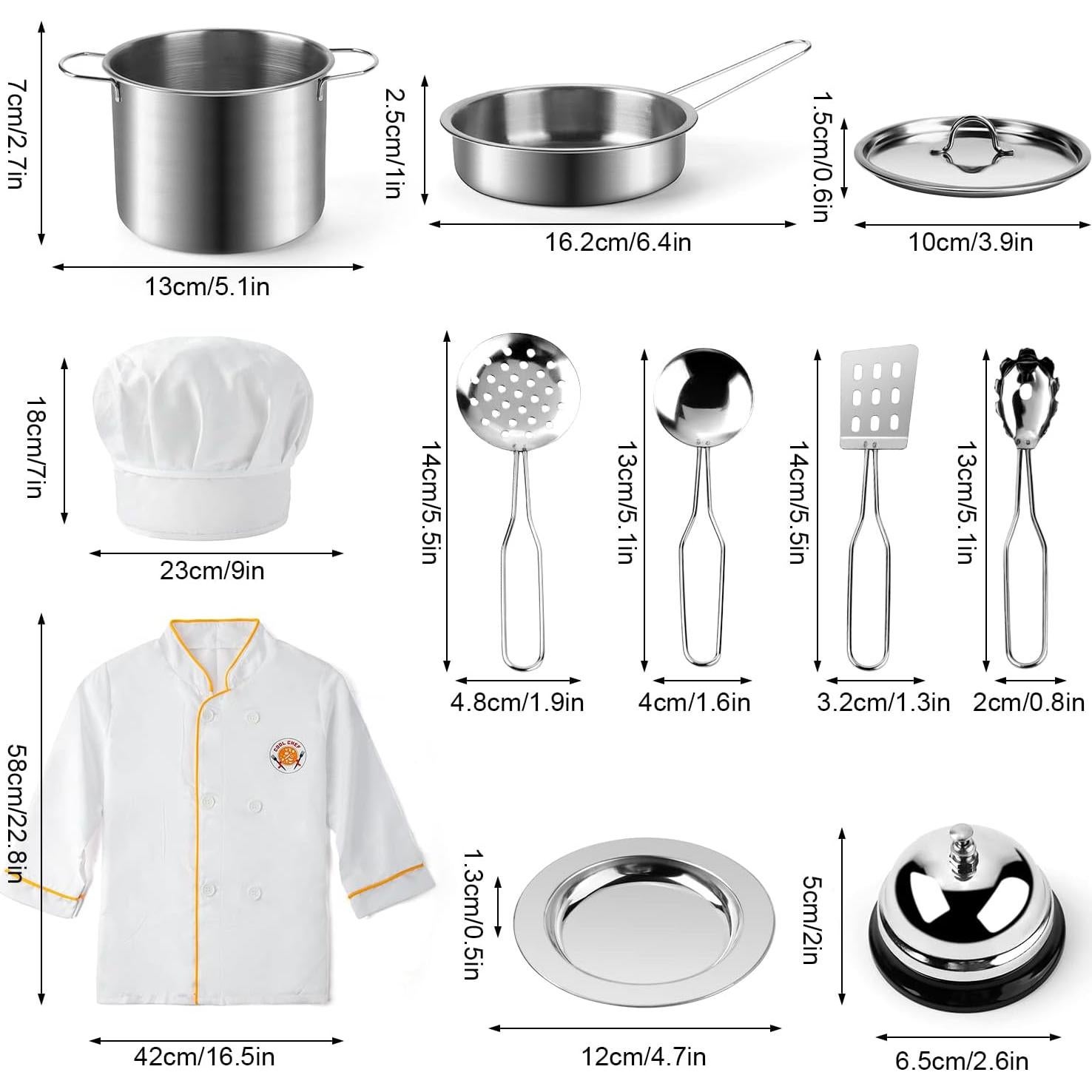 Juego de Cocina de Juguete Juboury - 33 Piezas para Niños