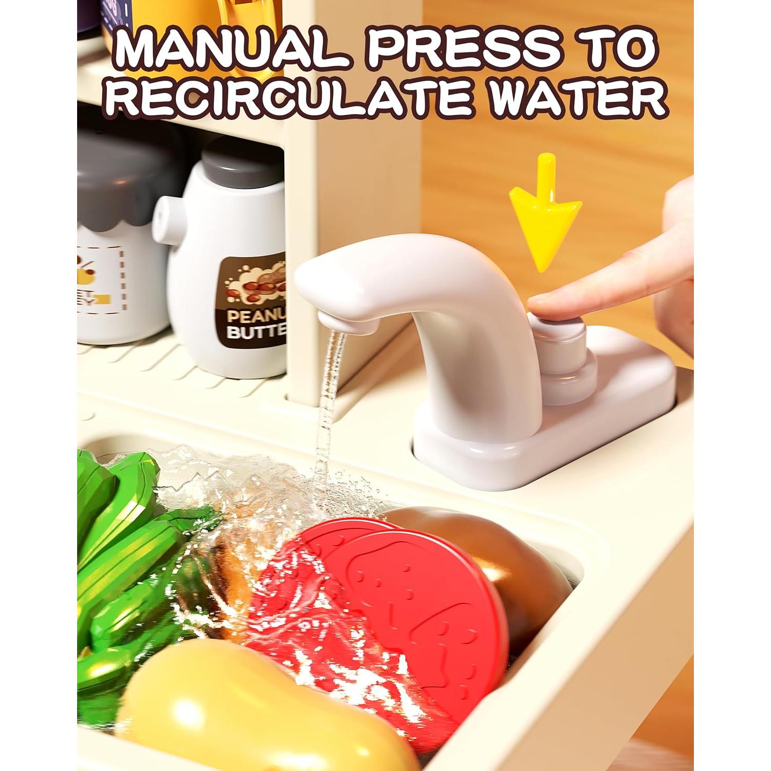 Juego de Cocina Infantil Eohemeral 86 cm 70 Piezas Verde