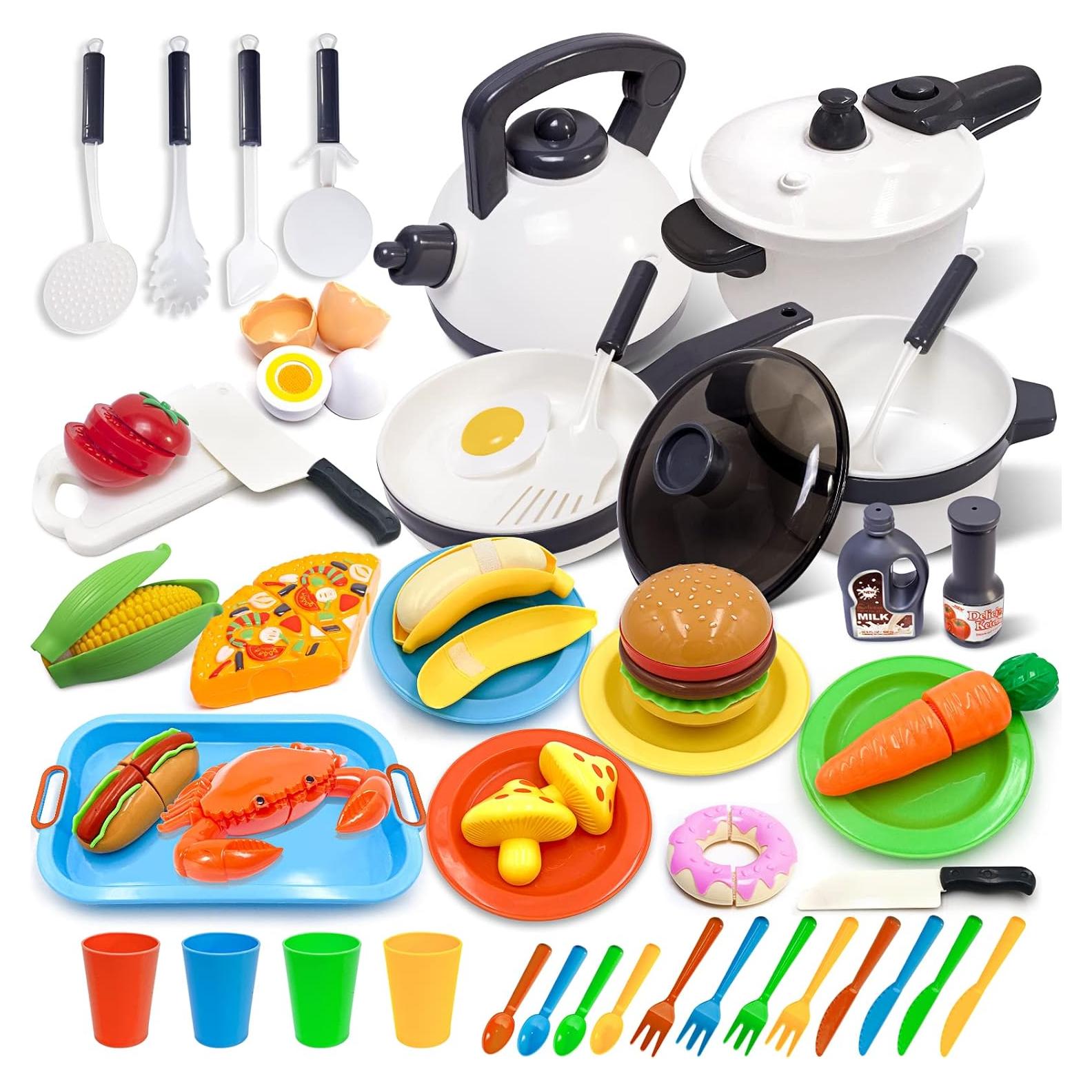 Juego de Cocina para Niños GJOF2YK 72 Piezas Utensilios