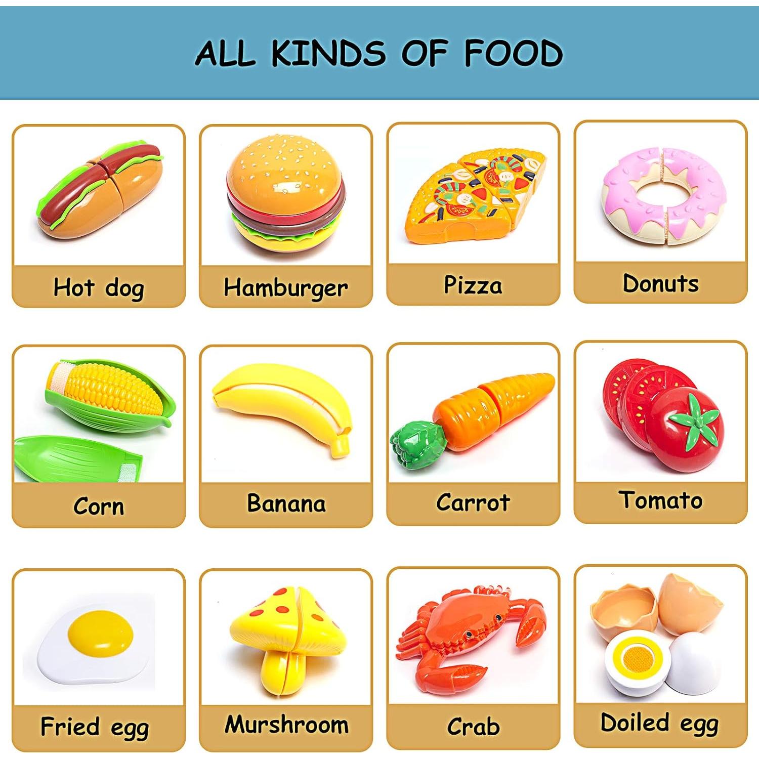 Juego de Cocina para Niños GJOF2YK 72 Piezas Utensilios