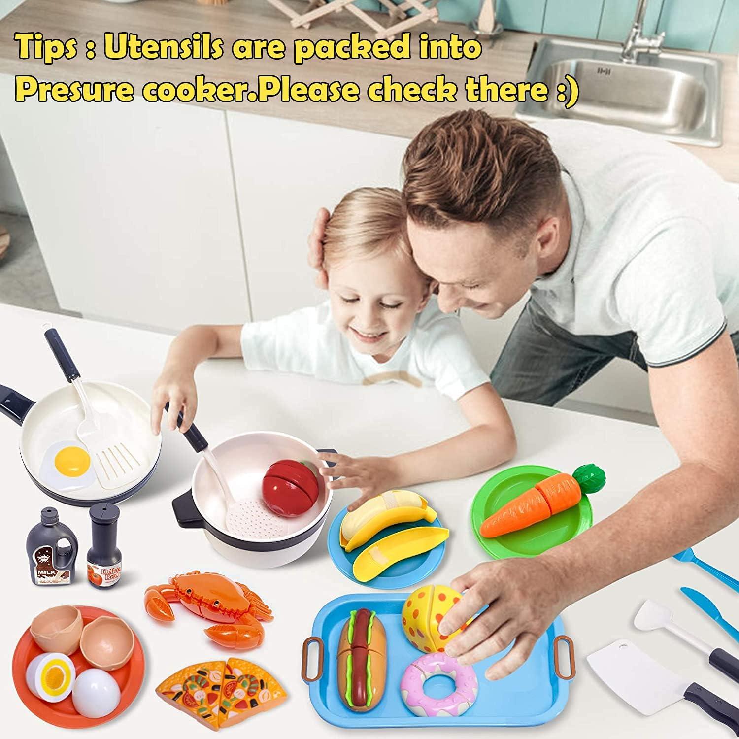 Juego de Cocina para Niños GJOF2YK 72 Piezas Utensilios