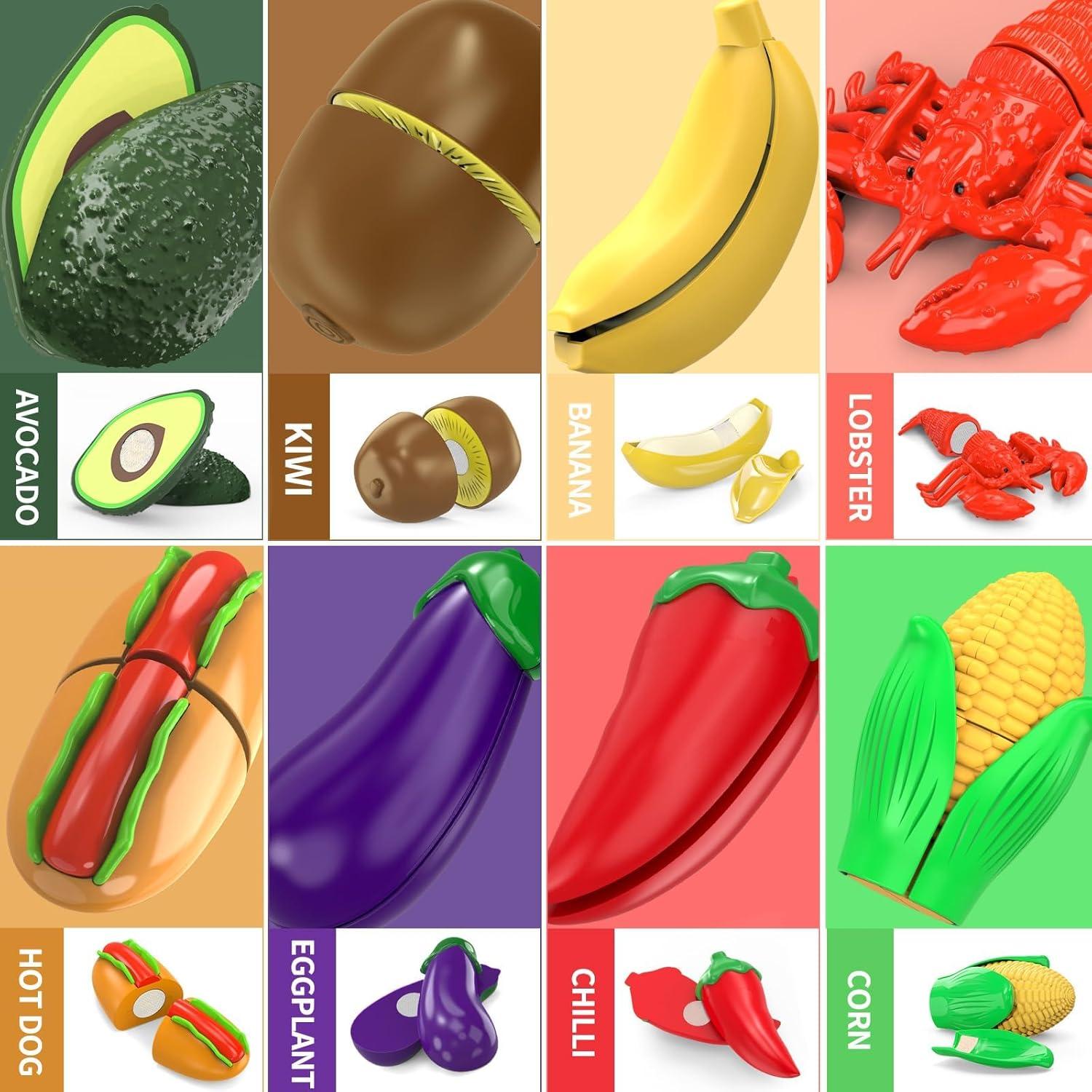 Set de Comida de Juego 120 Pcs MOEAWS para Niños