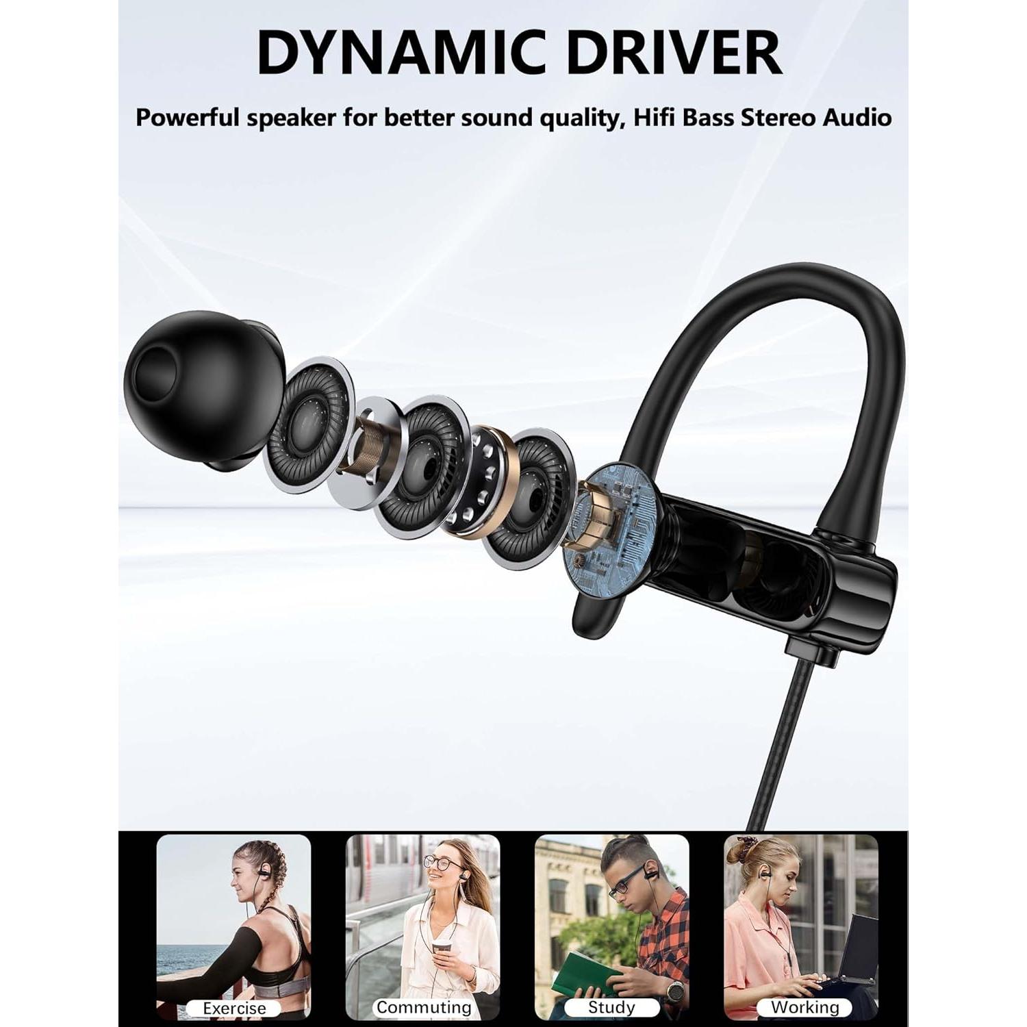 Auriculares USB A TOPAUX con gancho sobre la oreja y micrófono