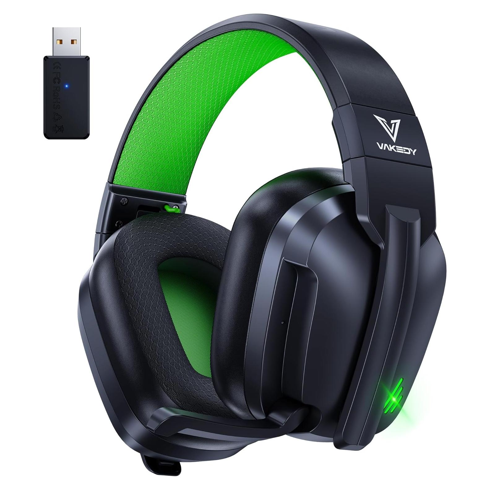 Auriculares Gaming Inalámbricos Vakedy HW11 50H PS5 PC Switch