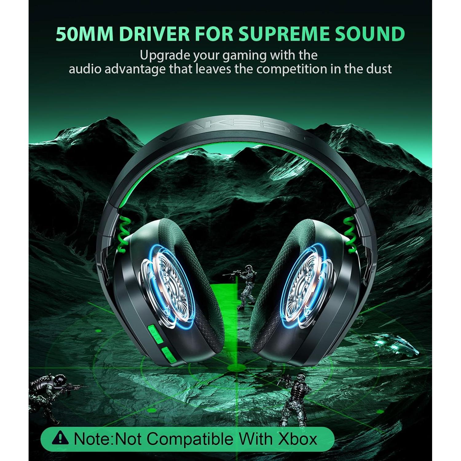 Auriculares Gaming Inalámbricos Vakedy HW11 50H PS5 PC Switch