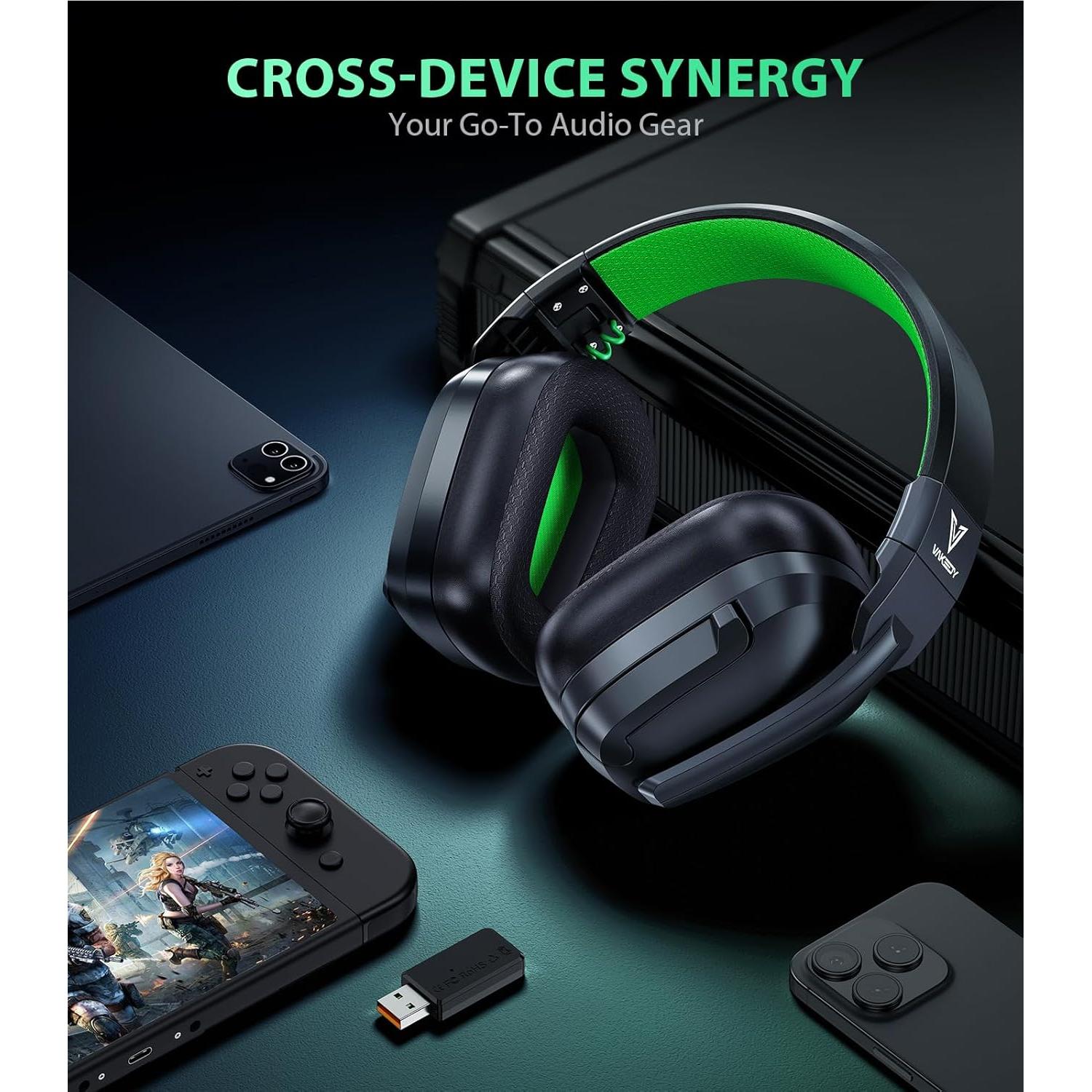 Auriculares Gaming Inalámbricos Vakedy HW11 50H PS5 PC Switch