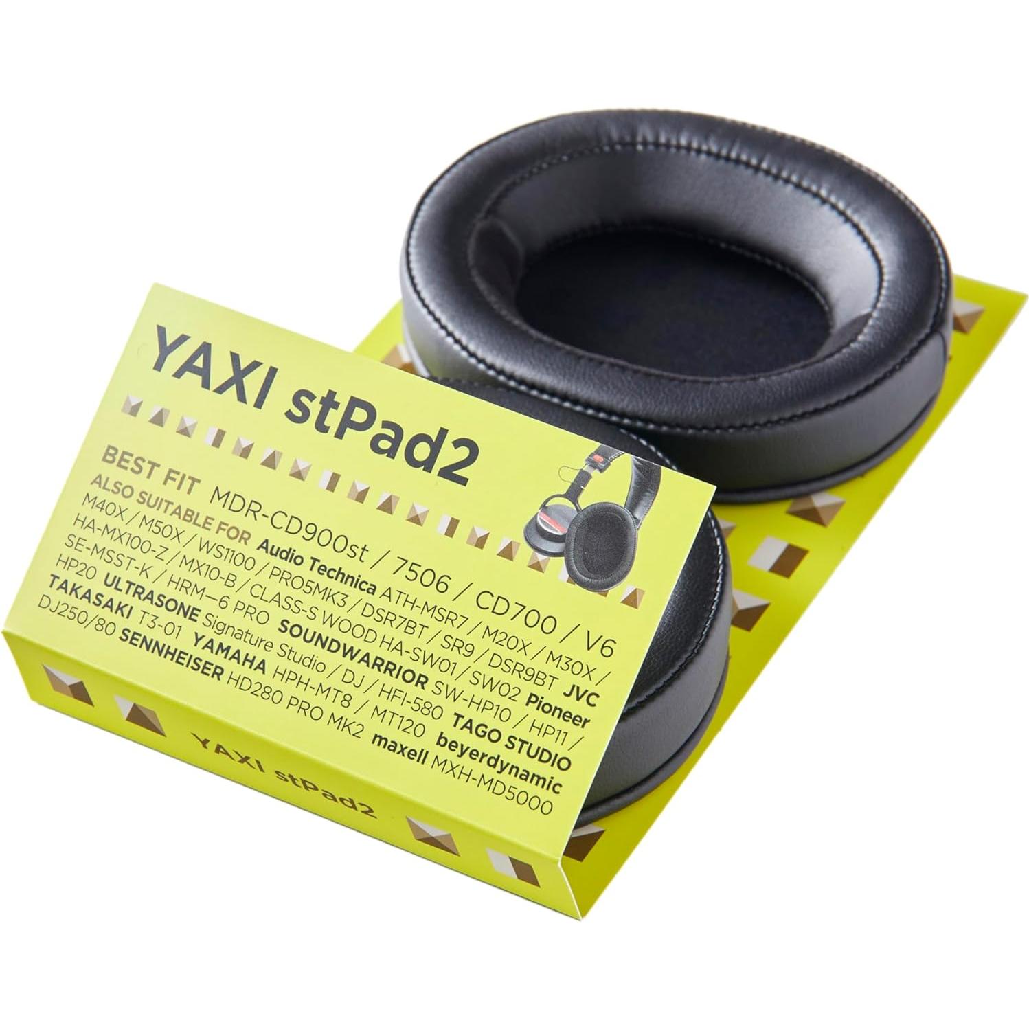 Almohadillas Negras YAXI stPad y stPad2 para Sony MDR7506