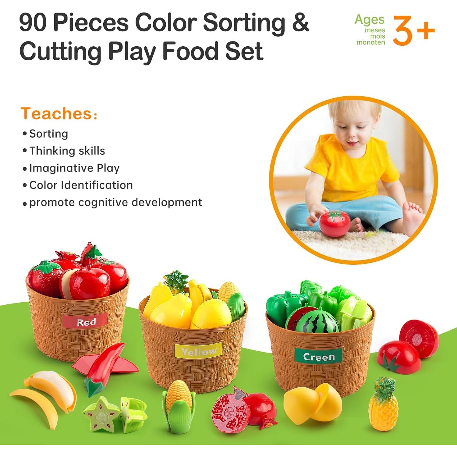 Juego de Cocina 90 Piezas JOKERKING Rosa para Niños