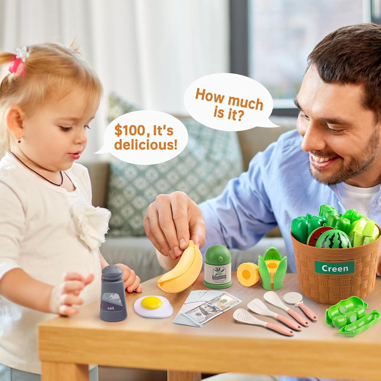 Juego de Cocina 90 Piezas JOKERKING Rosa para Niños