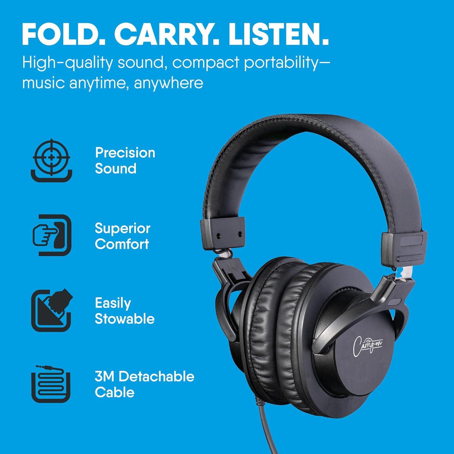 Auriculares de Estudio Carry-On SH100 - 50mm Aislantes de Ruido