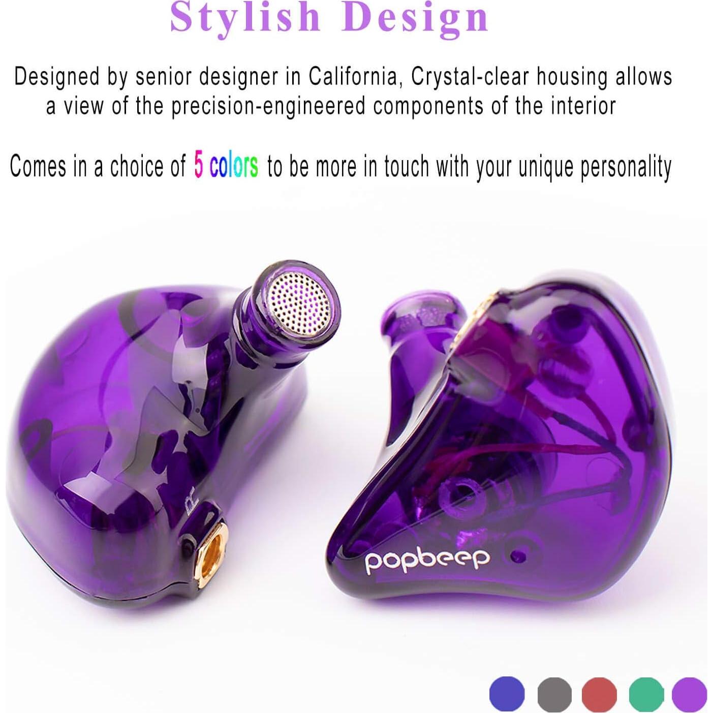 Monitores In Ear BASN BSG-PRO con Aislamiento de Ruido - Púrpura