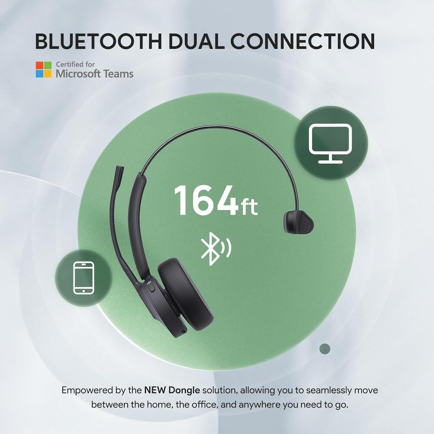 Auricular Inalámbrico Yealink BH70 Mono USB-A con Micrófono