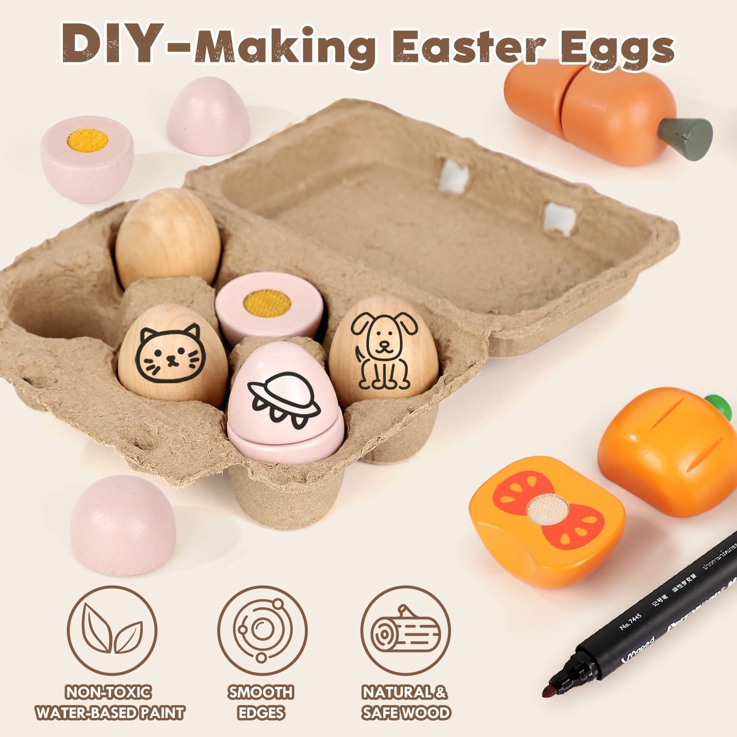 Conjunto de Comida de Juguete de Madera Lehoo Castle 23cm