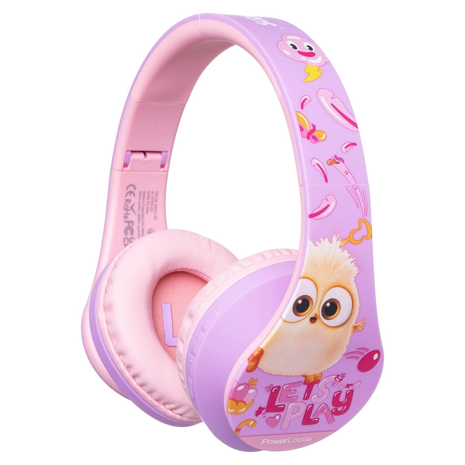 PowerLocus Kids Headphones Angry Birds Edition, Wireless Kids Headphones, 85dB Volume Limited, Foldable with Case, Wired and Micro SD Mode, Built-in Mic for Phone/iPad/School