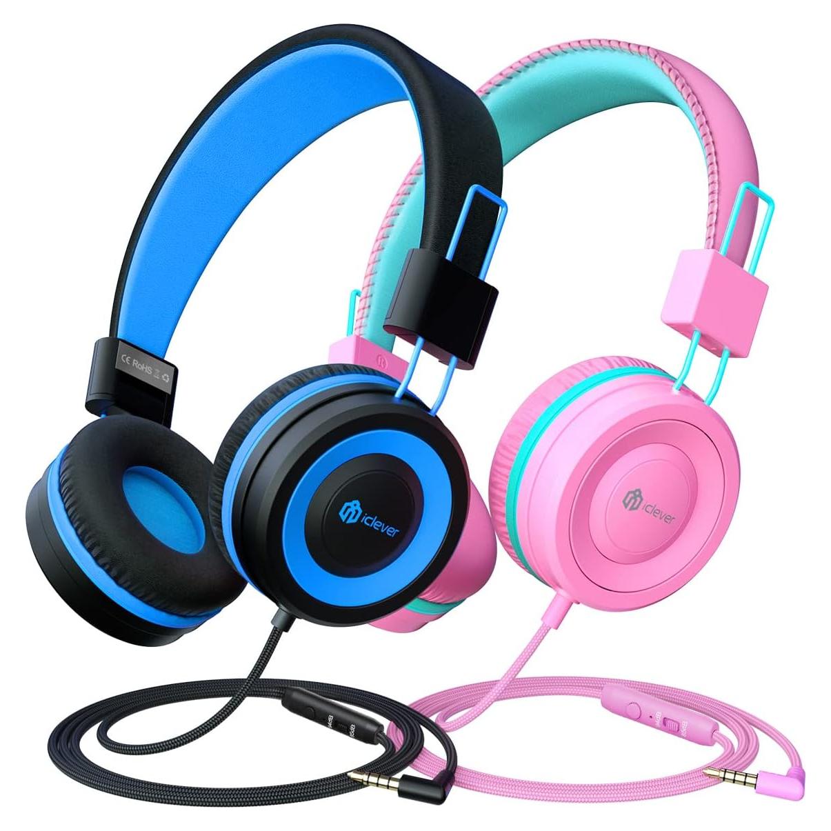 Auriculares iClever HS14 para Niños con Micrófono, Volumen Seguro