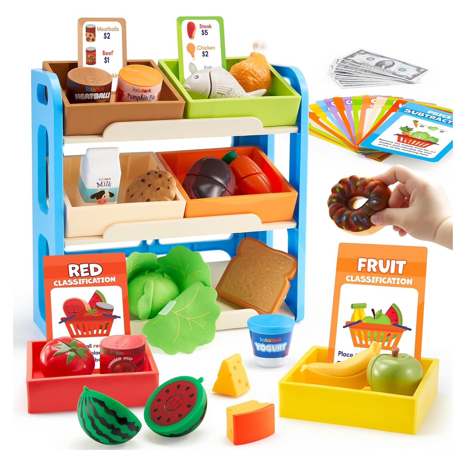 Juego de Comida Montessori JOVA con Estante y 6 Cajas