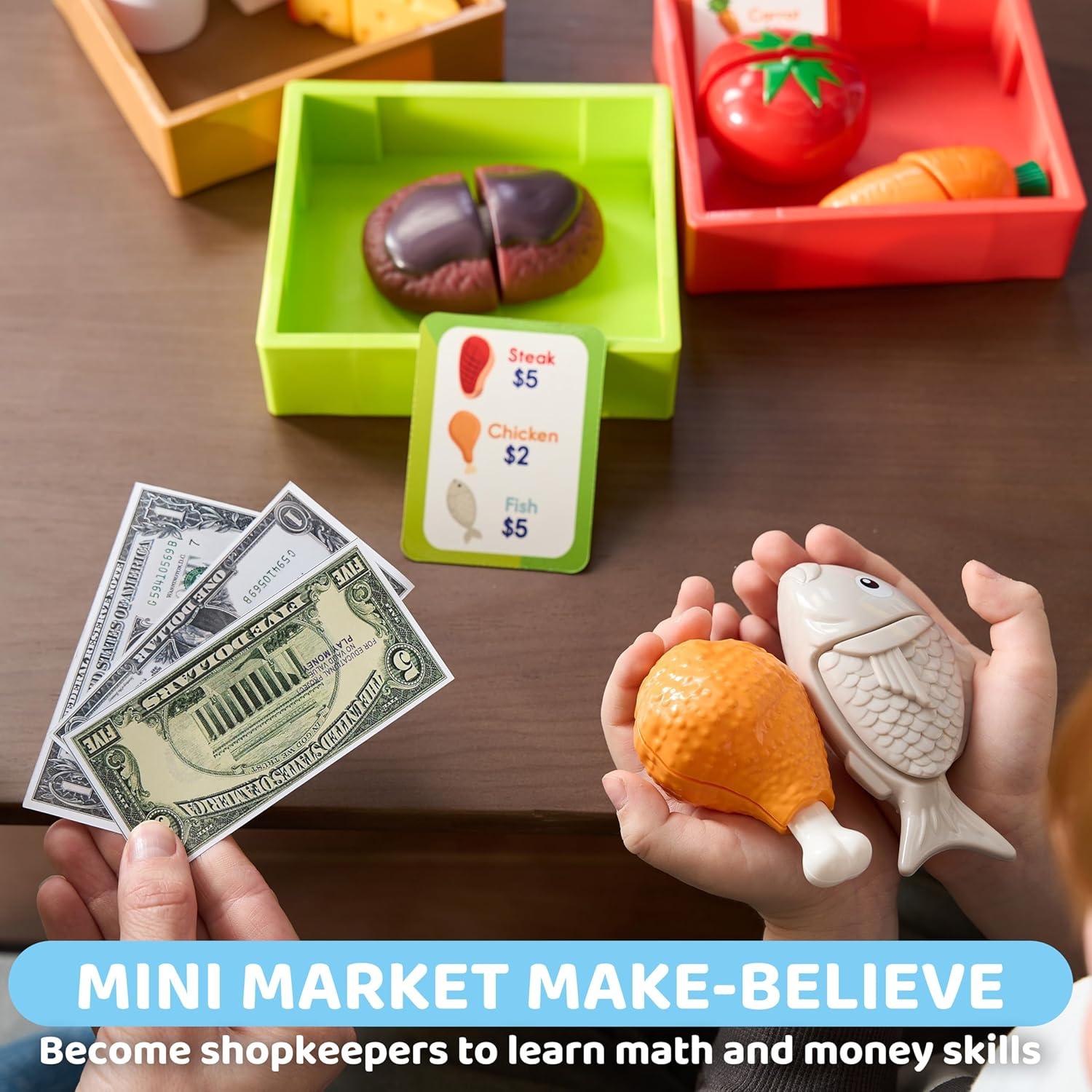 Juego de Comida Montessori JOVA con Estante y 6 Cajas