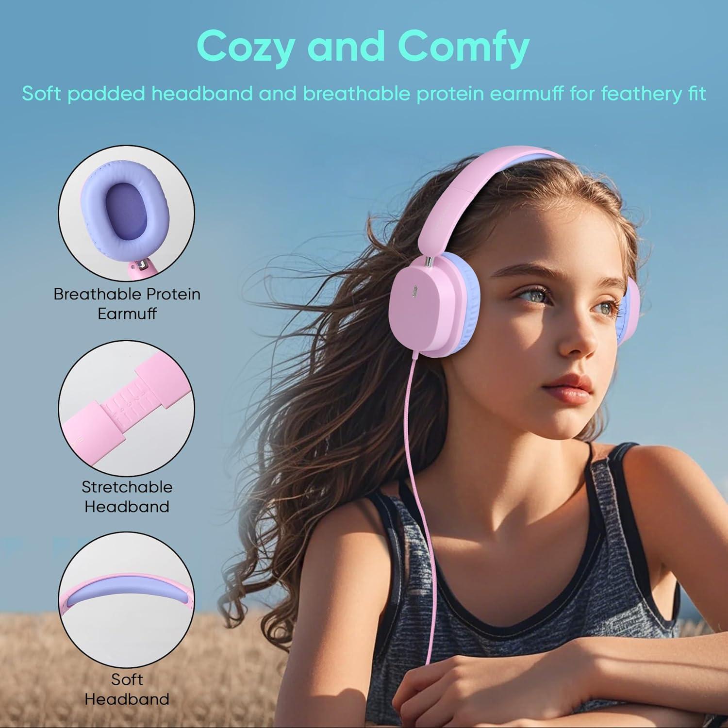 Auriculares para Niños A+ Scholars CH01, Paquete de 5, Sonido Estéreo