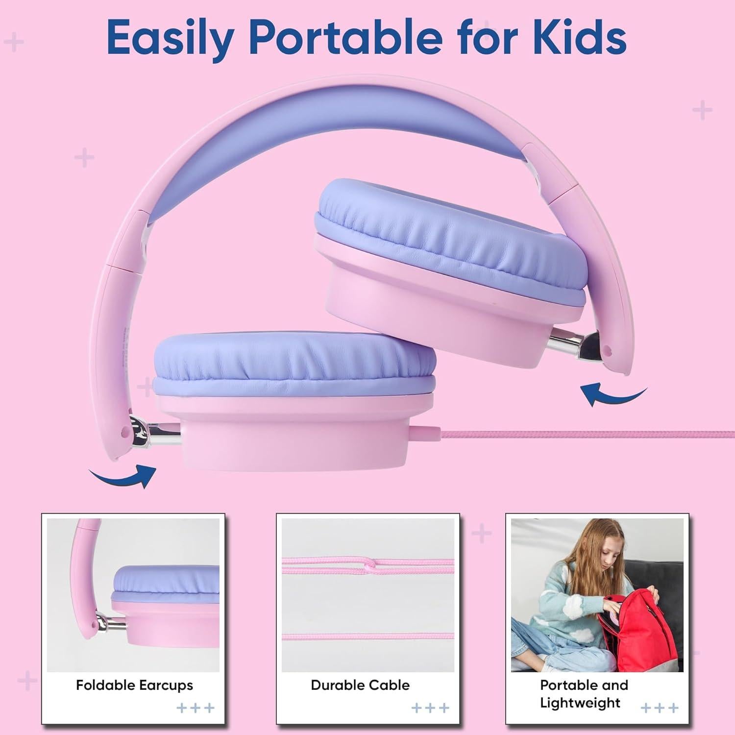 Auriculares para Niños A+ Scholars CH01, Paquete de 5, Sonido Estéreo