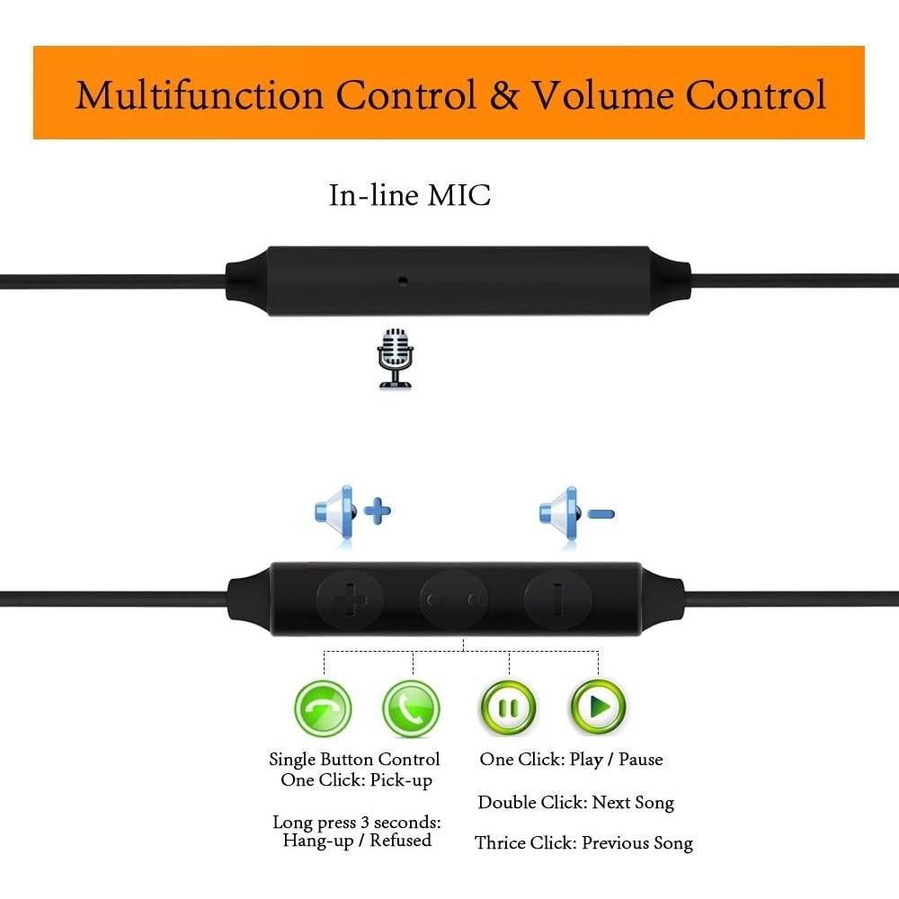 Auriculares In-Ear MAXROCK con Micrófono y Control de Volumen