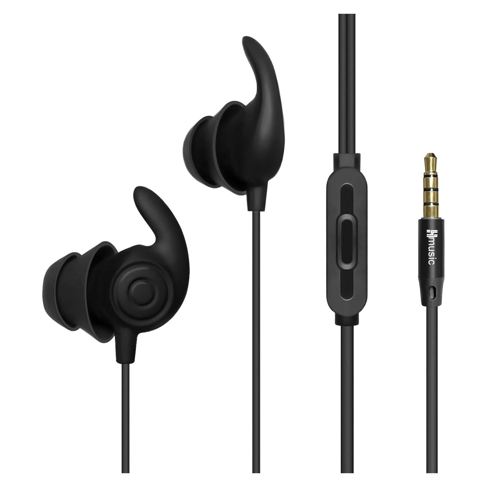 Auriculares para dormir Hmusic con cable 3.5mm, suaves y ligeros