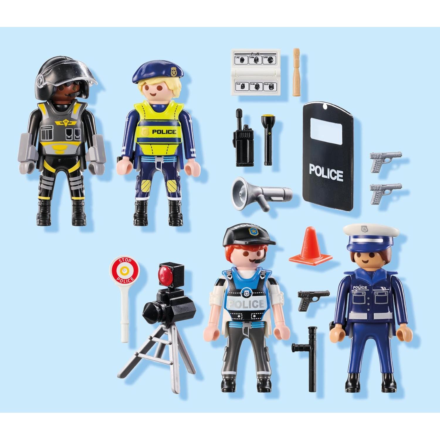 Set de Figuras de Policía PLAYMOBIL 71730 para Niños 4-10 Años