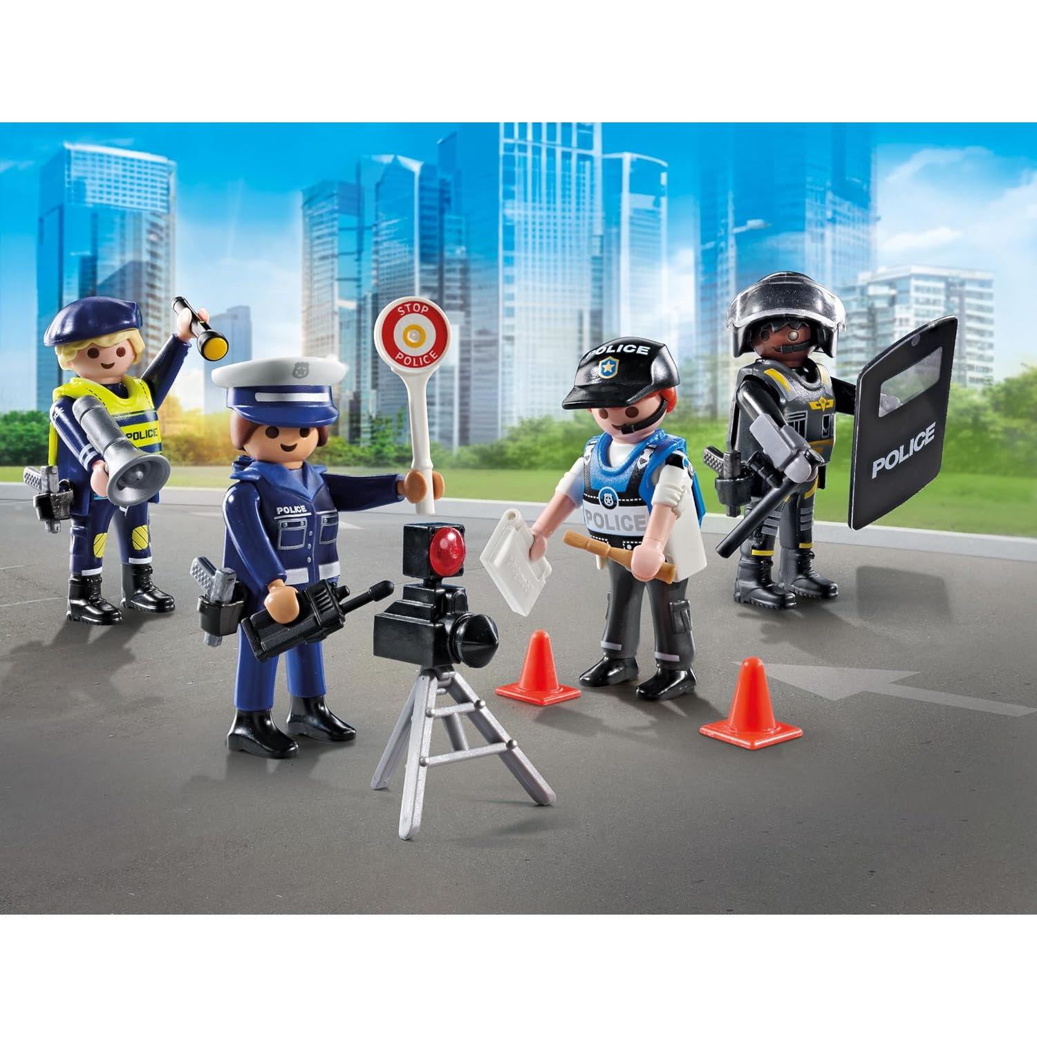 Set de Figuras de Policía PLAYMOBIL 71730 para Niños 4-10 Años
