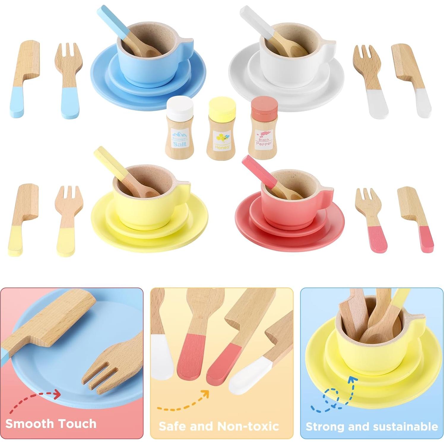 Set de Cocina de Madera GAGAKU 27 Piezas para Niños