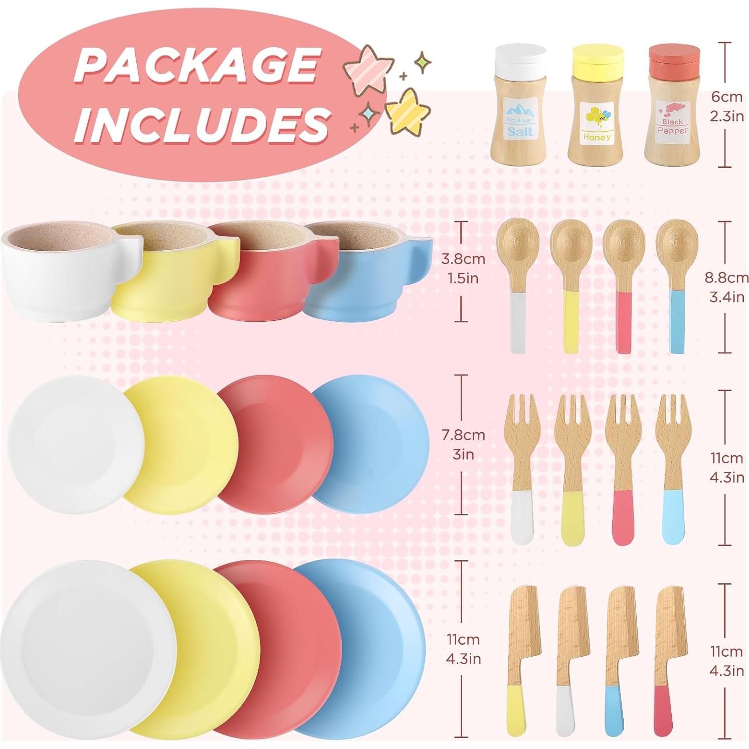 Set de Cocina de Madera GAGAKU 27 Piezas para Niños